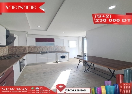 A Vendre Appart S+2 à Sousse