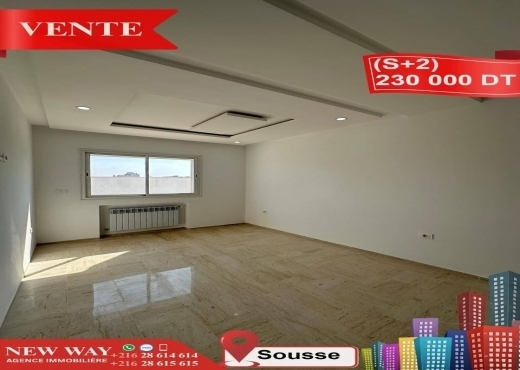 A Vendre Appart S+2 à Sousse