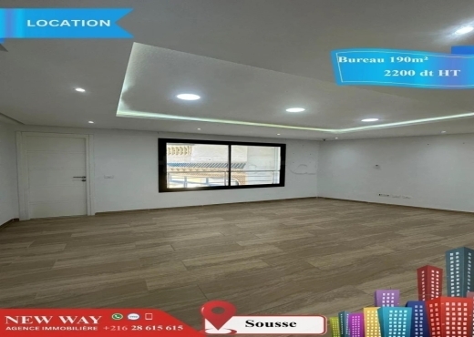 Bureau de 190 m² à Sousse