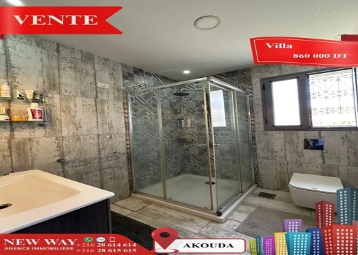 Villa de Plain Pied à Akouda dans un Quartier Rési