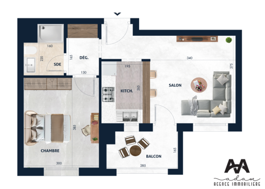 appartement S+1 de 66m² à Mrezga
