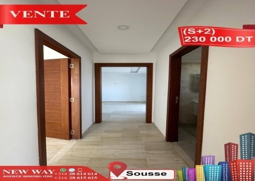 A Vendre Appart S+2 à Sousse