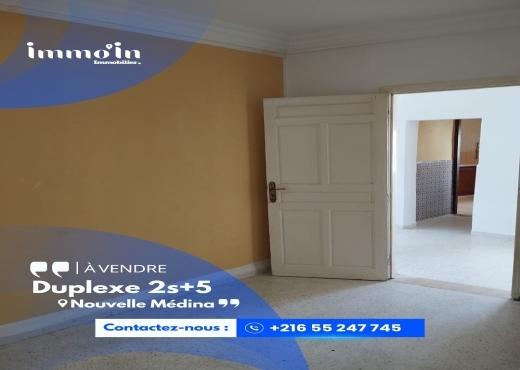 À VENDRE – Maison Duplexe 2S+5 à Médina Jadida