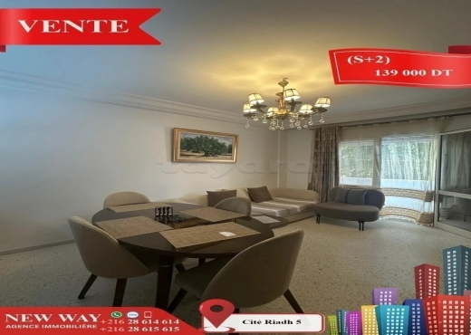 (S+2) à Cité Riadh 5 avec Abri de Voiture
