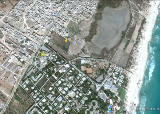 Korba plage vd terrain 371 m² a cô