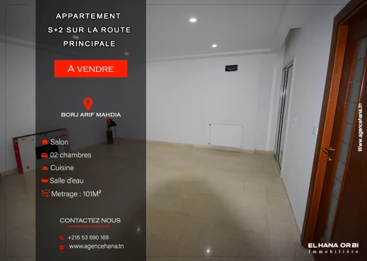 Appartement à À Vendre à MAHDIA - à vendre s+2 à borj arif mahdia