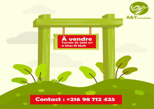 📍🌿 Terrain 2329 m² à Béjou – Ghar El Melh