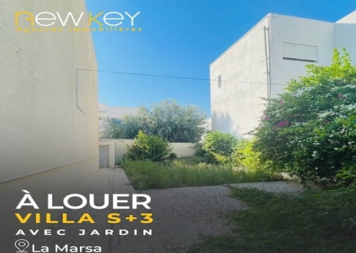 Villa S+3 avec Jardin à La Marsa
