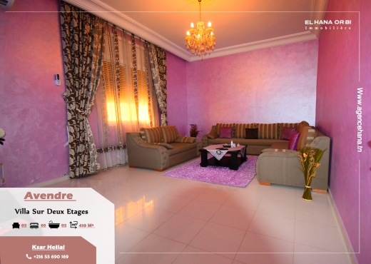 à vendre villa sur deux étages