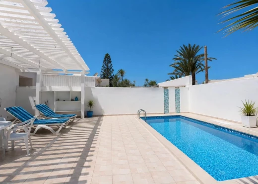 villa à À Louer à MEDENINE - 𝐕𝐢𝐥𝐥𝐚 𝐓𝐞́𝐥𝐞́𝐦𝐚𝐪𝐮𝐞