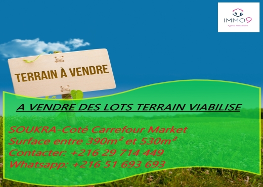 A Vendre Terrain a La Soukra