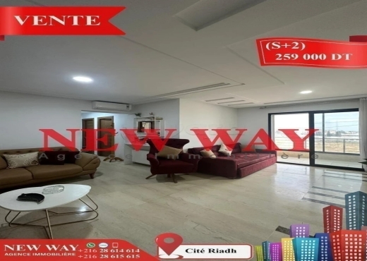 (S+2) à Cité Riadh 1 avec Place de Parking