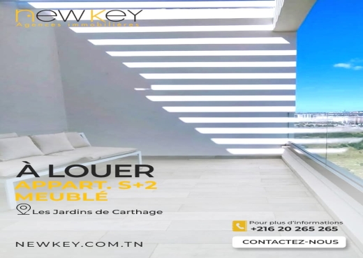 À louer luxueux S+2 J de Carthage