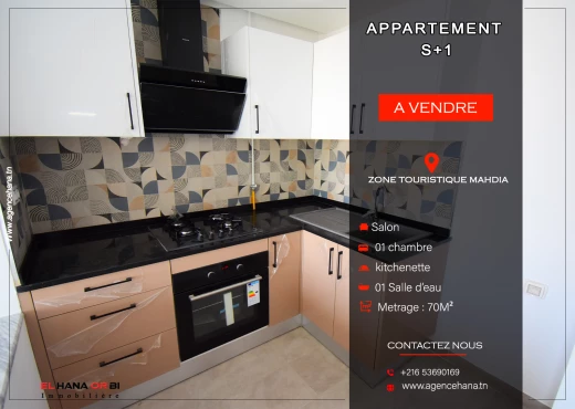 Appartement à À Vendre à MAHDIA - à vendre s+1 luxe  mahdia