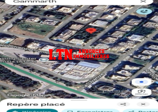 À Vendre 2  terrains à Gammarth