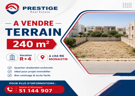 terrain à À Vendre à MONASTIR - A vendre terrain à Moôtmar