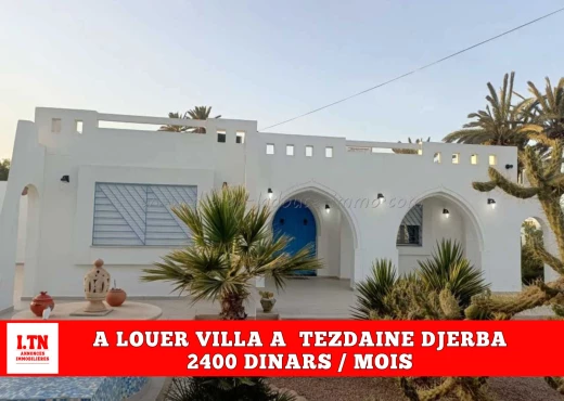 villa à À Louer à MEDENINE - A louer villa S+3  Tezdaine Djerba