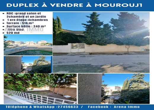 A Vendre Duplex S+5 Mourouj