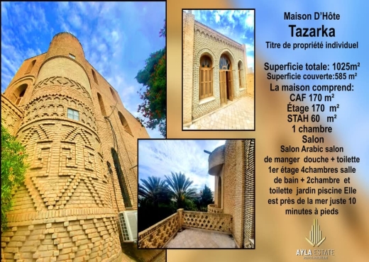 A Vendre Villa luxueuse à Tazarka