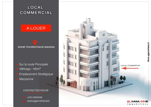 à louer Local en zone touristique