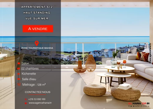 Appartement à À Vendre à MAHDIA - S+2 Vue sur mer à Vendre
