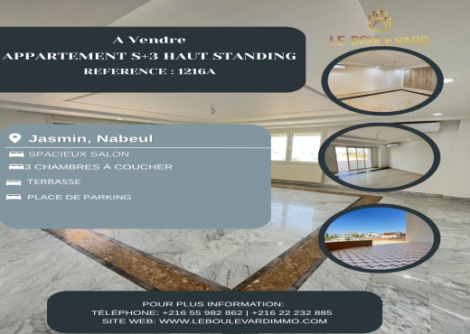 Appartement S+3 Haut Standing