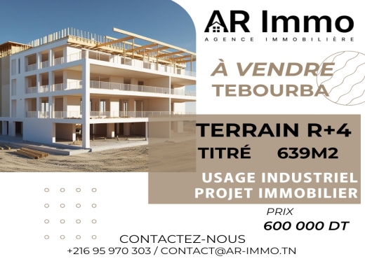 À vendre : Terrain R+4 de 639 m²