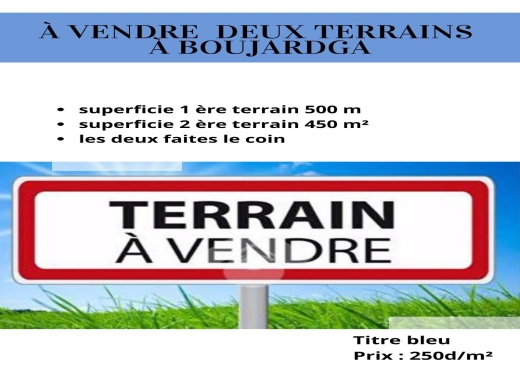 A Vendre Lot Terrain a Boujardka