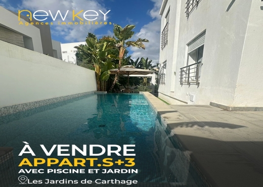 A Vendre S+3 Jardins de Carthage