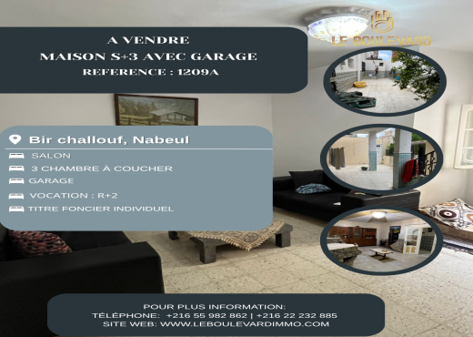 Maison S+3 Avec Garage