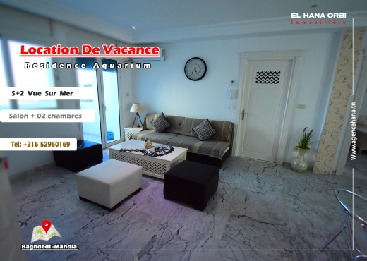 App s+2 vue sur mer a baghdadi