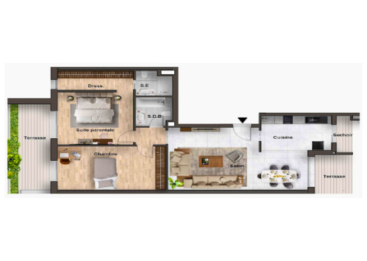 A vendre des app S+2 à Khezama