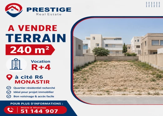 terrain à À Vendre à MONASTIR - A VENDRE TERRAIN R6 Monastir