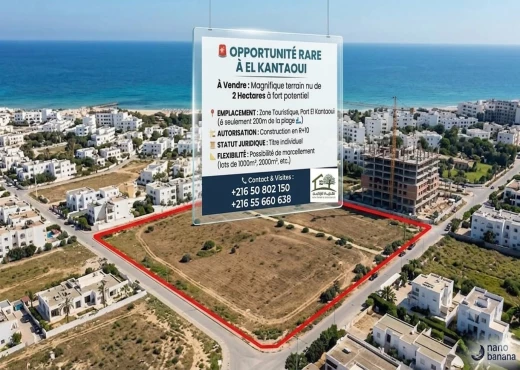terrain à À Vendre à SOUSSE - Opportunité 20000 m² à Kantaoui