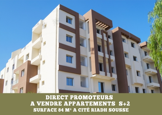 A Vendre Appart S+2 Neuf a Sousse Riadh