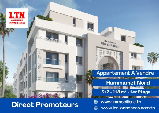 S+2 Direct Promoteur Hammamet Nord