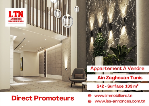 Appart S+2 A Vendre Ain Zaghouan
