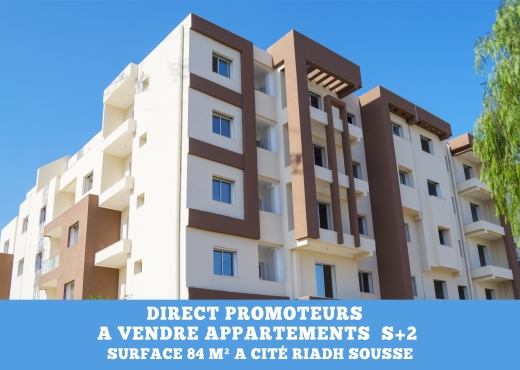 A Vendre Appart S+2 Neuf a Sousse Riadh