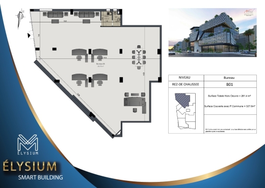 A VENDRE BUREAU AU RDC AU LAC 3