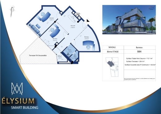 A VENDRE BUREAU AU RDC AU LAC 3