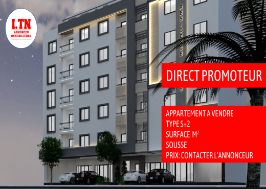 Appart S+2 Direct Promoteur Sousse