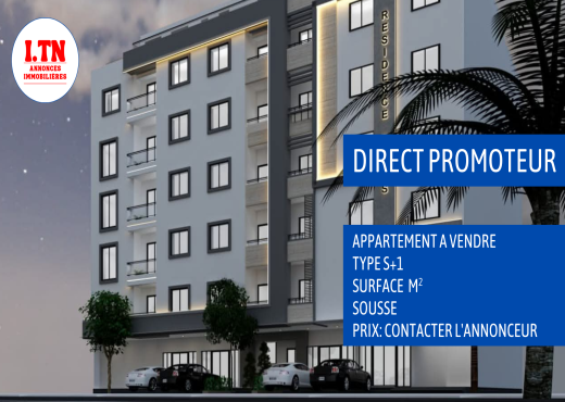 Appart S+1 Direct Promoteur Sousse