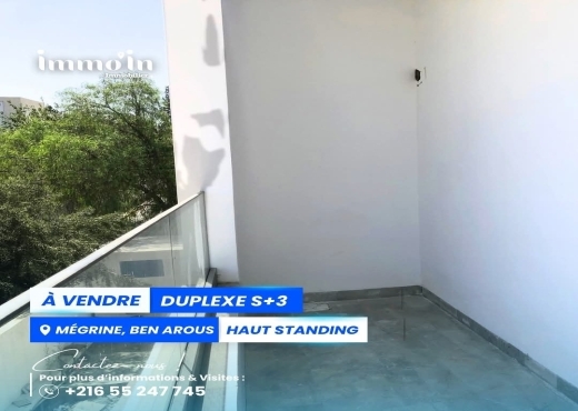 À vendre | Duplex S+3 Haut Standing – Mégrine,