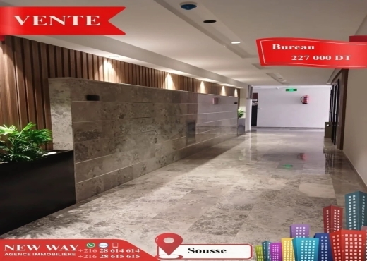 Bureau (A+2) à Sousse avec Place de Parking