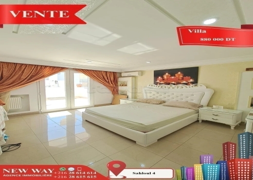 Villa à Sahloul 4 dans un quartier calme et Réside