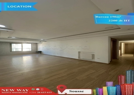 Bureau de 190 m² à Sousse