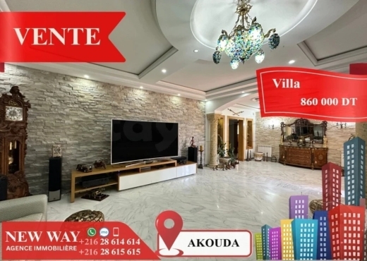 Villa de Plain Pied à Akouda dans un Quartier Rési