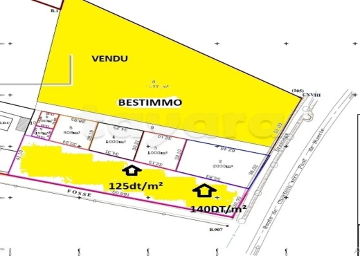 A vendre terrain sidi Thabet