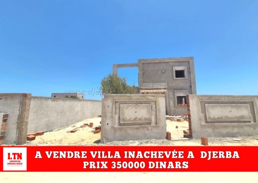 villa À Vendre à MEDENINE - À vendre Villa inachevée à Djerba - Immobiliere.tn