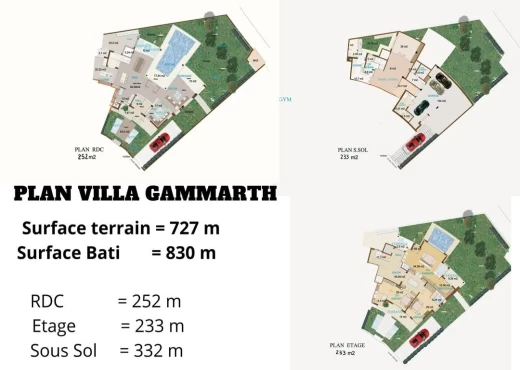 villa À Vendre à TUNIS - A Vendre villa de maître inachevée à Gammarth - Immobiliere.tn - Photo 2